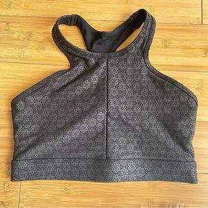 ZYIA Flower Power Black Printed Sports Bra Size Small